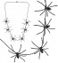 Krátky náhrdelník s pavúkmi