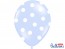 Silný balón Bodky svetlo modrý, 30cm, 50ks