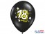 Čierny balón 18 & Crazy 6ks, 30 cm 