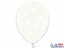 Silný balón biele srdiečka 30 cm, 6 ks