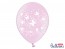Ružový balón s bielymi motýľmi 6 ks, 30 cm